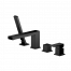 Dusch- und Wannen-Armatur CUBE, mit vier Elementen | schwarz matt