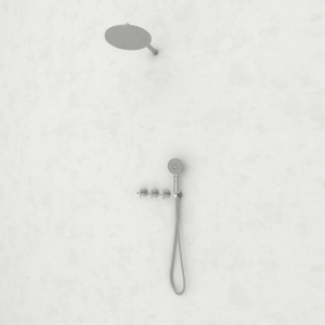 Dusch Set CAE 030, Unterputz, Zweigriff-Wasserhahn, Kopfbrause 300 mm