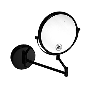 Hänge-Kosmetikspiegel mit Arm groß | schwarz