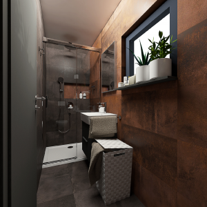 Badezimmer - Entwurf - Pohled od toalety