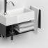 Flush offener Schrank mit Handtuchhalter für Flush 3 links, Edelstahl schwarz pulverbeschichtet