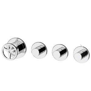 Unterputzmodul Chrono | O | Dreiweg | Hebel | chrom Glanz