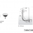 7168 | Badewanne Ab- und Überlaufgarnitur | 575 mm | Automat mit  einer Füllfunktion | weiß