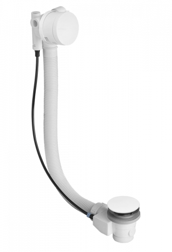 7168 | Badewanne Ab- und Überlaufgarnitur | 575 mm | Automat mit  einer Füllfunktion | weiß