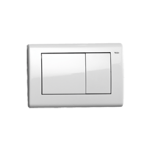 WC-Betätigungsplatte Planus 2-Mengentechnik, weiß, glänzend