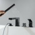 Dusch- und Wannen-Armatur CUBE, mit vier Elementen | schwarz matt
