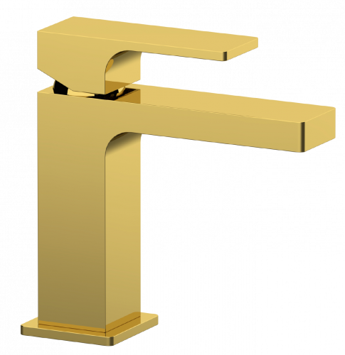 Waschbecken Wasserhahn Absolute mit Ablasskappe | Ständer | niedrig | goldene Glanz