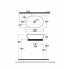 Arbeitsplatte Waschbecken T-EDGE | 540x360x160 mm | Farn matt