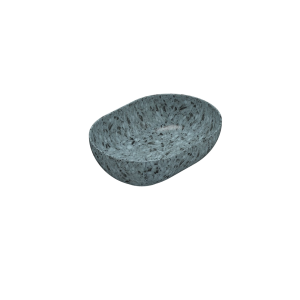 Arbeitsplatte Waschbecken T-EDGE | 500x360x160 | Türkise Körnung matt