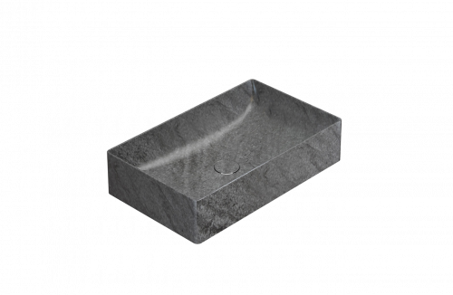 Waschbecken T-EDGE | 610x370x140 mm | Pruhovaná šedá matt