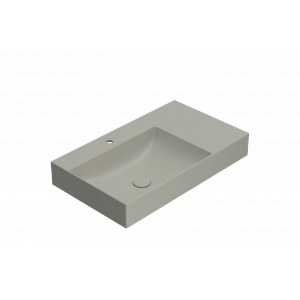 Waschbecken T-EDGE | 800x470x120 | mit Loch für die Batterie | Kaschmir matt