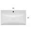 Waschbecken T-EDGE | 800x470x120 | ohne Batterieloch | Weiß Glanz