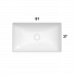 Waschbecken T-EDGE | 610x370x140 mm | Weiß matt