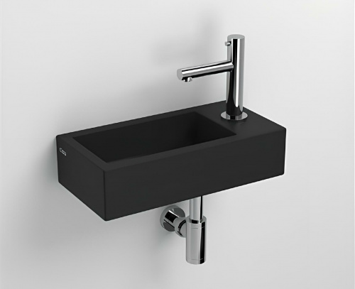 Waschbecken hängend Flush 360 x 180 x 90 , Öffnung für die Armatur rechts | schwarz-matt