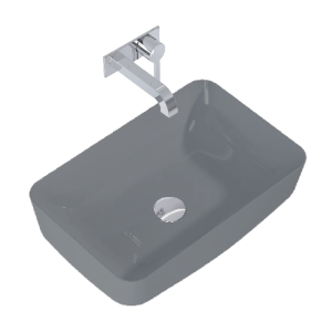 Aufsatzwaschbecken DAPHNE | 500 × 390 × 135 | grau dunkel matt