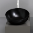 DOME OBLIQUO Waschtisch 450 x 450 x 240 mm auf der Tafel runden | Schwarz matt