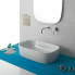 Waschbecken GENESIS | an Bord | 550 x 370 x 150 mm | Carrara-Marmor matt