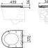 Toilettensitz INBE | 480 x 365 x 381 | Langsames Schließen | schwarze Matte
