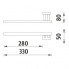 Keira Handtuchhalter 330 mm | links | Wandhalterung | Chrom