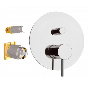 Unterputzmodul Zwei-weg | hebel | goldene matt | X STYLE | oberteil