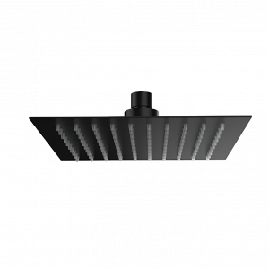 Duschkopf SoffiSlim SQ | aufhängbar | 250 x 250 mm | Edelstahl, hochglanz | schwarz matt