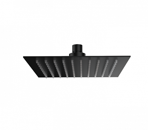 Duschkopf SoffiSlim SQ | aufhängbar | 200 x 200 mm | Edelstahl, hochglanz | schwarz matt