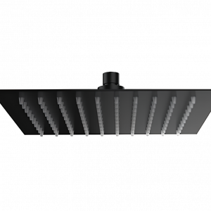 Duschkopf SoffiSlim SQ | aufhängbar | 400 x 400 mm | Edelstahl, hochglanz | schwarz matt