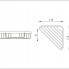 Draht-Eckablage Bond niedrig 175 x 175 x 51 mm | Chrom