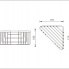 Draht-Eckablage Bond hoch 175 x 175 x 100 mm | Chrom