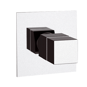Dusche 7-Wege-Ventil diverter | quaderförmig | schwarz matt