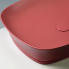 Waschtisch IDEA 600 x 430 x 130 mm | aufsatz | rechteckig | Granatapfel rot matt
