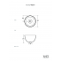 Waschtisch DOME 440 x 440 x 270 mm | aufsatz | ringförmig | Weiß Glanz
