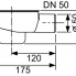 Siphon mit Ablauf in die Wand Drainline 120mm (0,80 l/s)