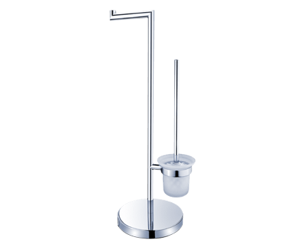WC-Set Unix mit Glasbehälter | Chrom