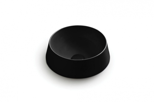 Waschtisch TAO | 420 x 420 x 180 | aufsatz | ringförmig | Schwarz Glanz
