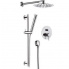Dusch Set X STYLE , Unterputz, Hebel, Kopfbrause Ø 200 mm | Chrom, hochglanz | gebürstetes Kupfer