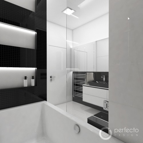 Modernes Badezimmer BLACK&WHITE - Visualisierung