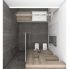 Modernes quadratisches Badezimmer - Grundriss