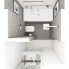 Modernes Badezimmer-PUZZLE - Půdorys koupelny